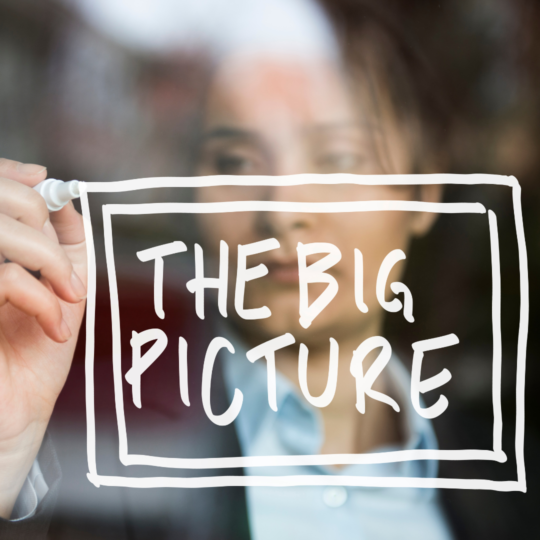 woman writing the big picture details vs big picture Forte Institute